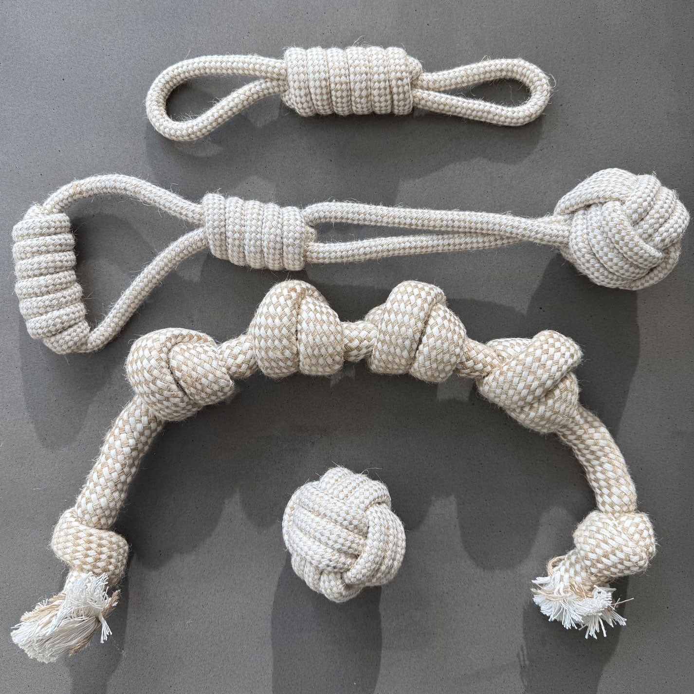 Natural Hemp-Cotton Rope Dog Toy by BARC JACOBS